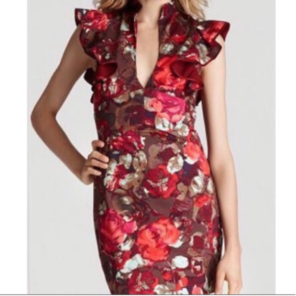 Black Halo Dresses & Skirts - Black Halo Eva Ruffle Sheath Dress